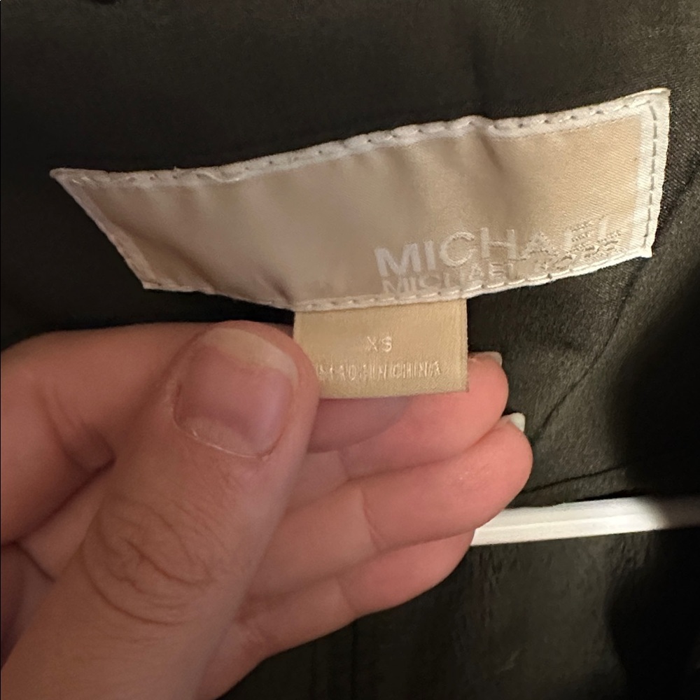 MICHAEL Michael Kors Black Winter Peacoat multiple pockets and hidden hood - XS - Picture 2 of 7